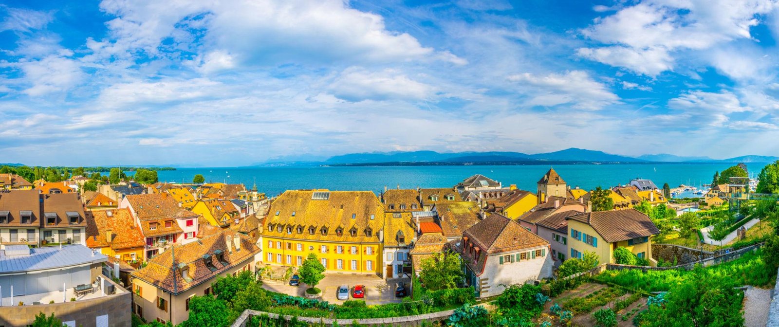 Création site web Nyon - château de Nyon et lac Léman